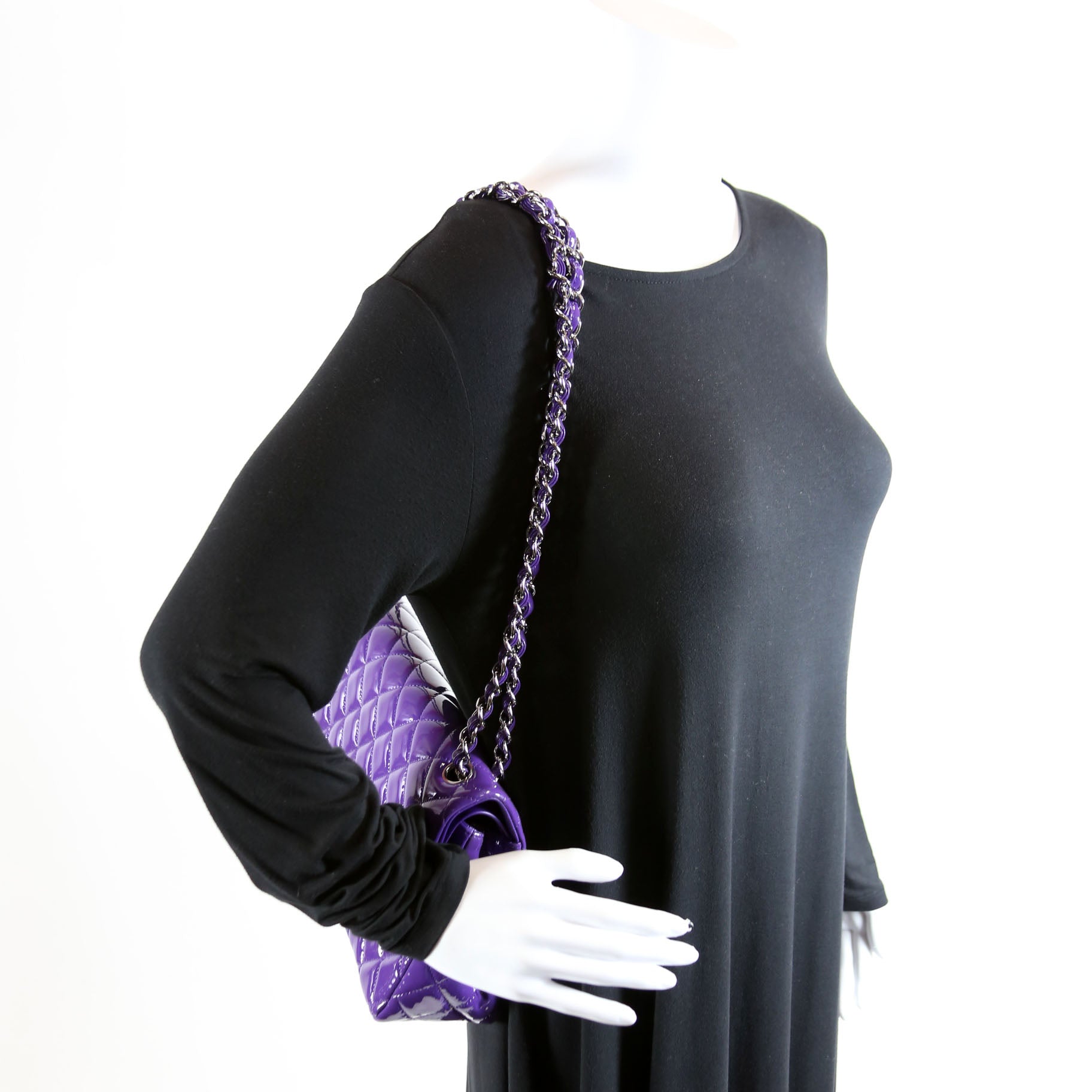 Classic Flap Jumbo Patent 21M Purple