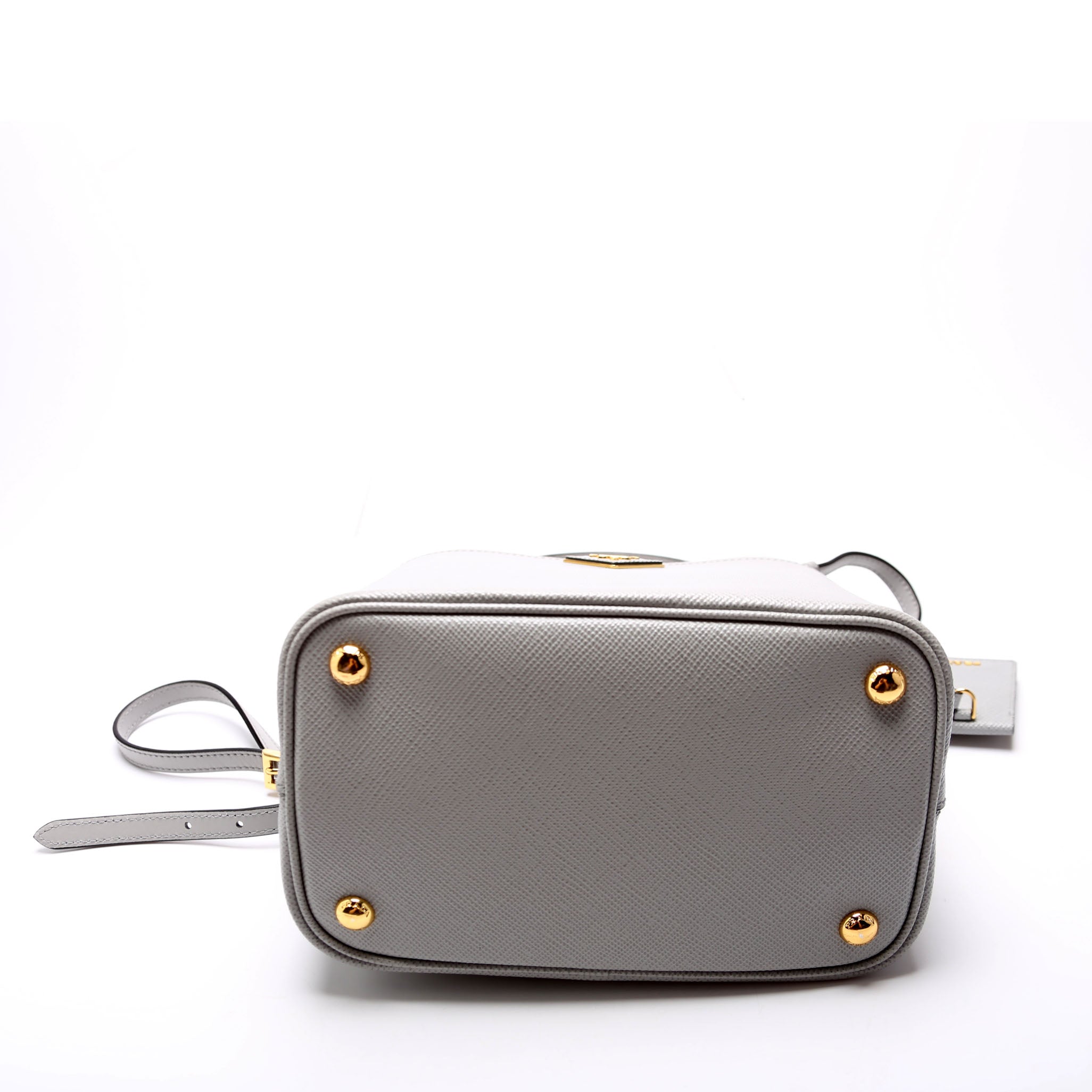 1BA212 Saffiano Cuir Medium Panier Bag Grey