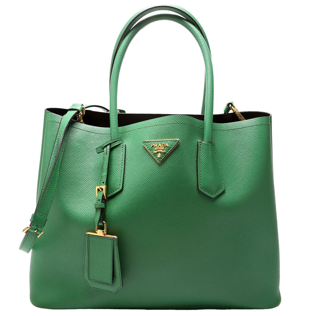 Saffiano Cuir Double Large Green