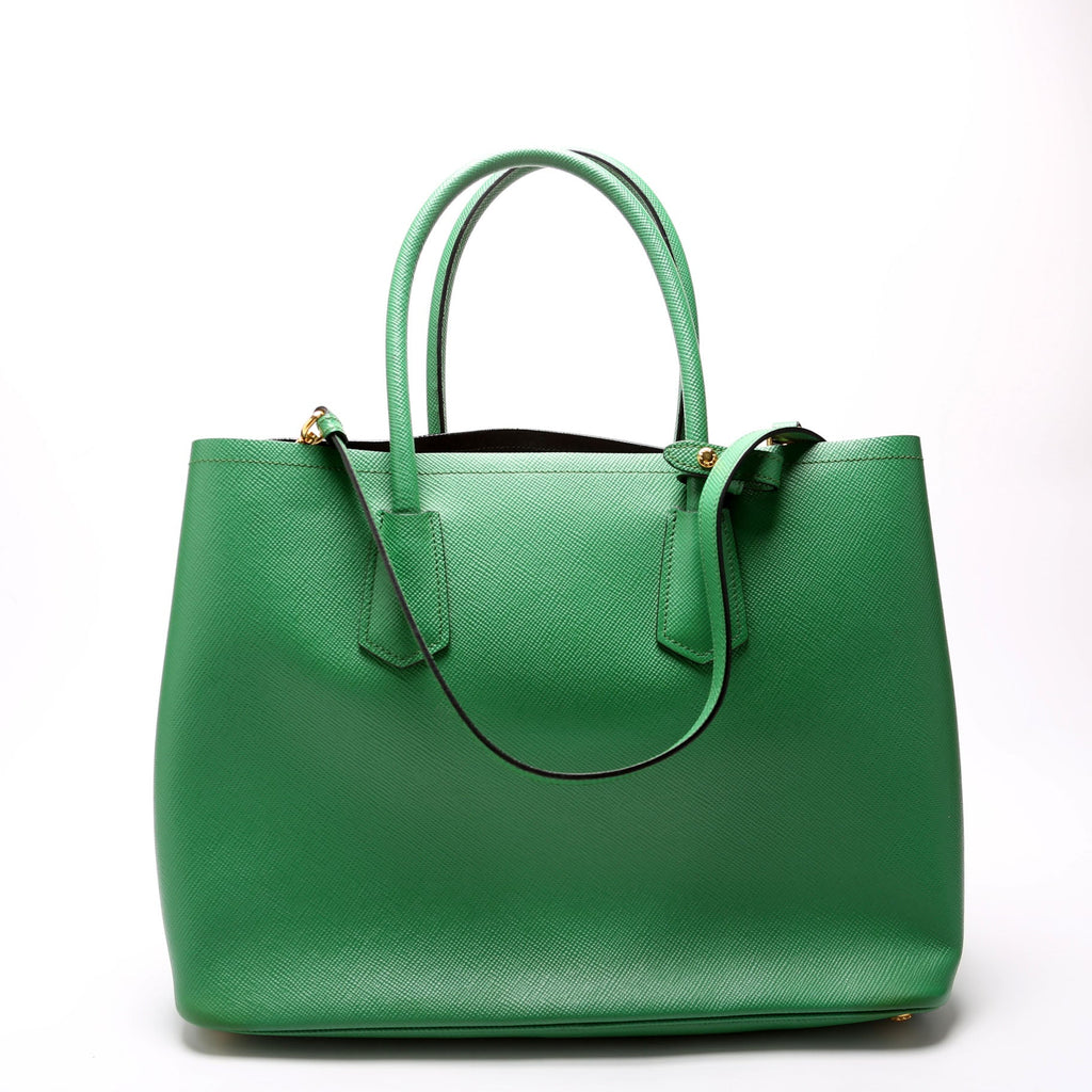 Saffiano Cuir Double Large Green