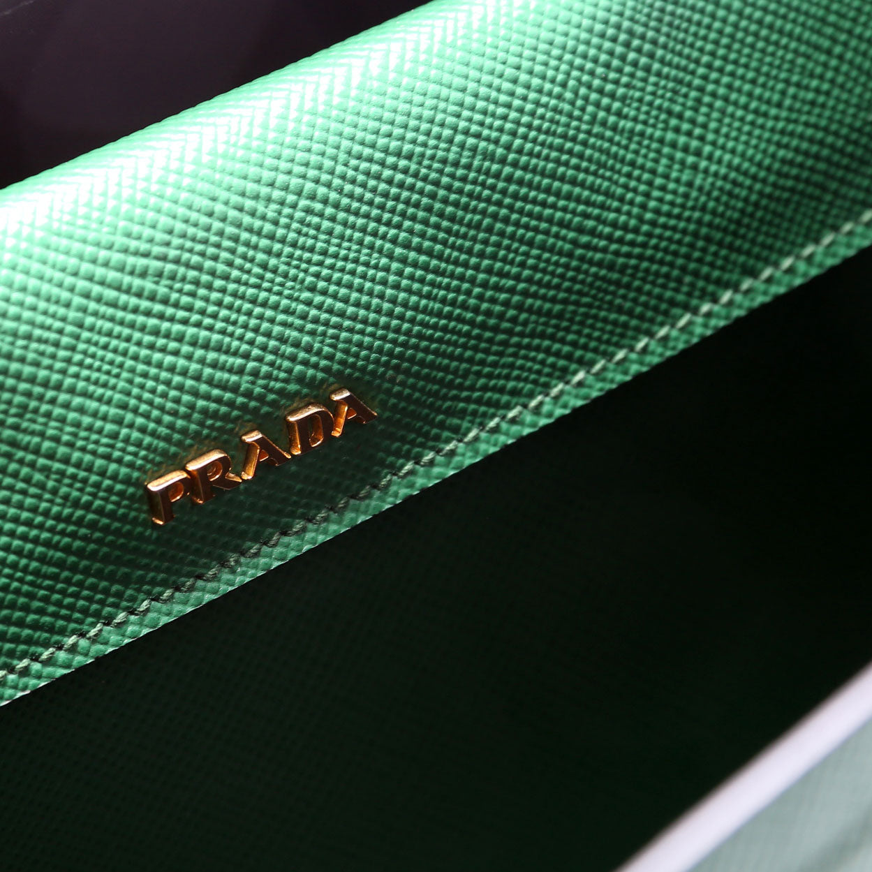 Saffiano Cuir Double Large Green