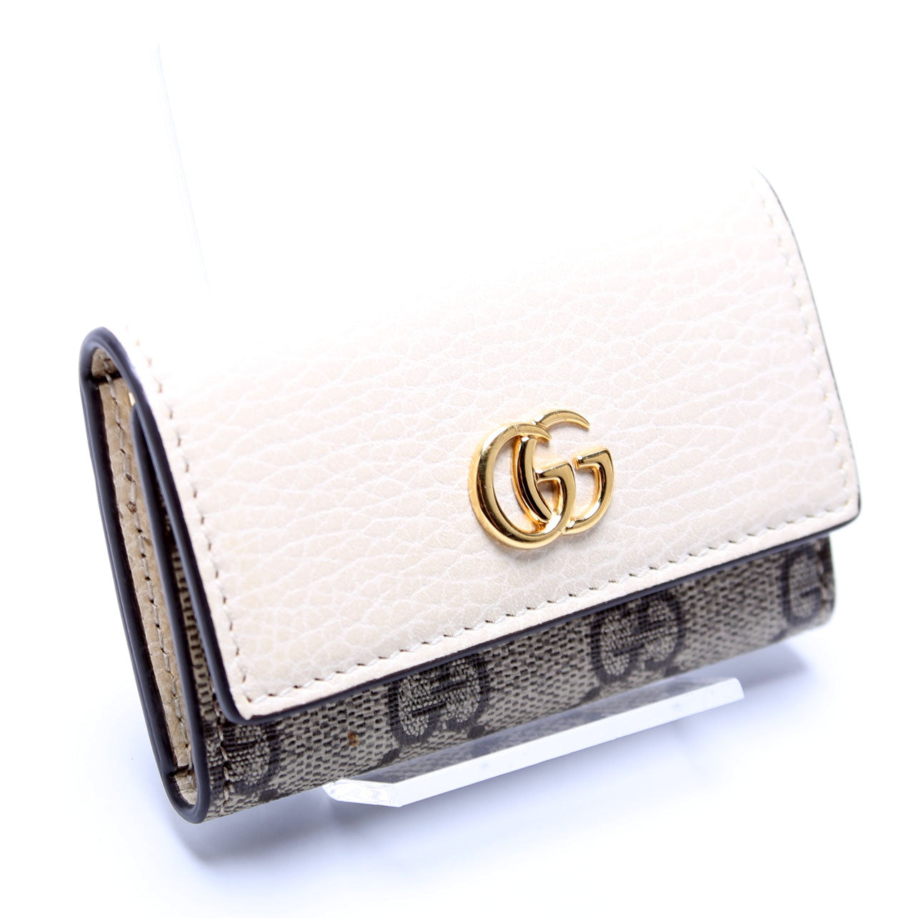 Gucci 456118 Marmont Key Case Cream