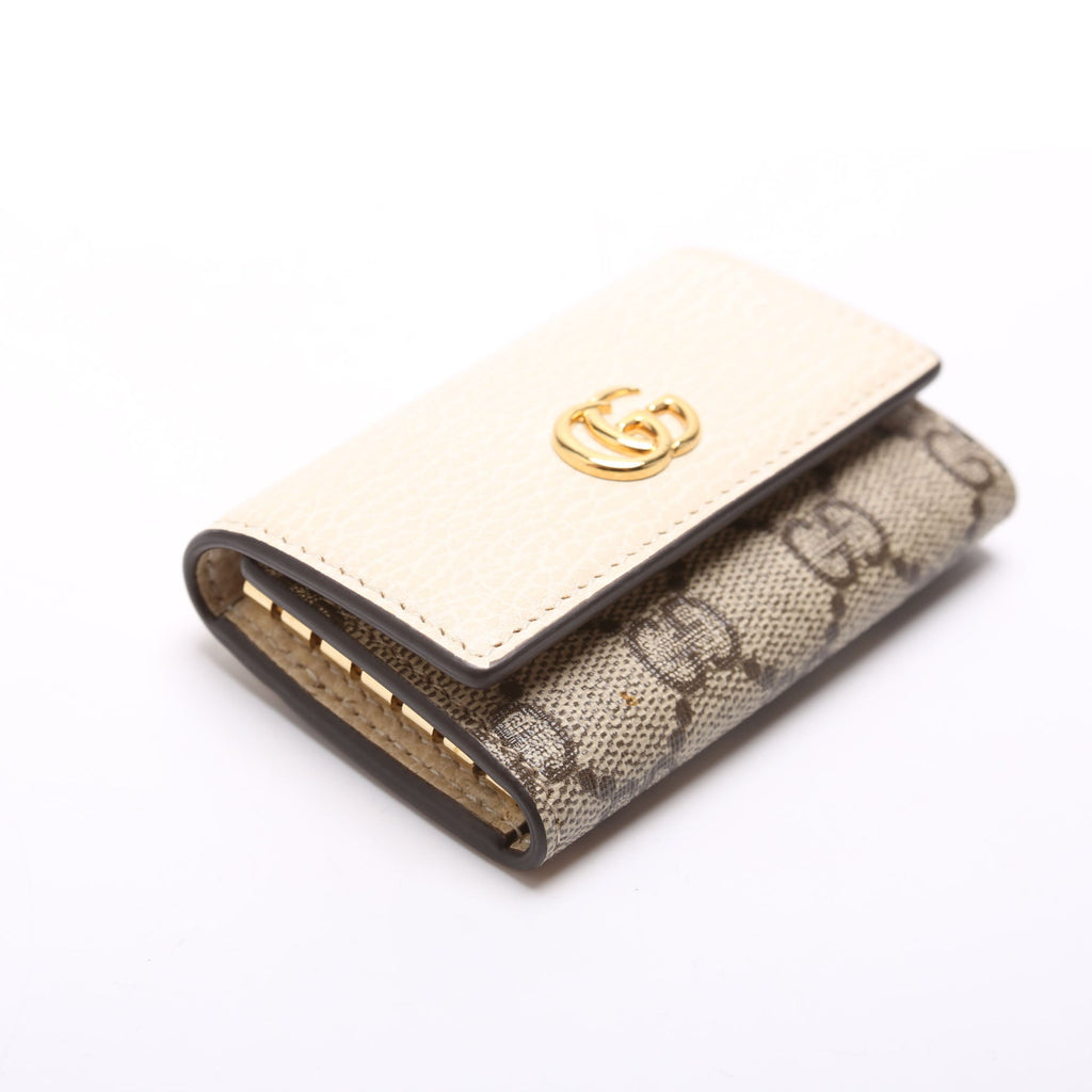 Gucci 456118 Marmont Key Case Cream