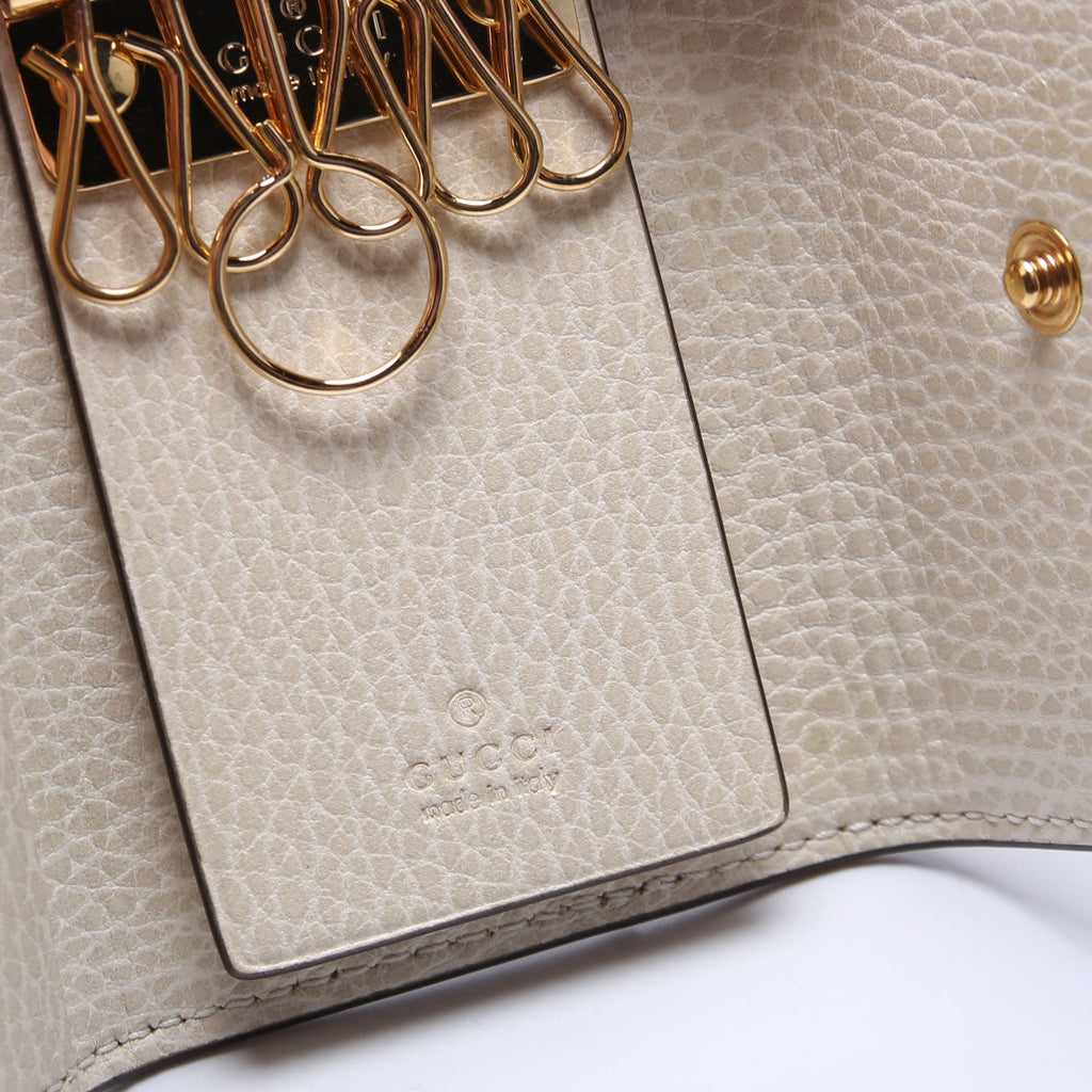 Gucci 456118 Marmont Key Case Cream