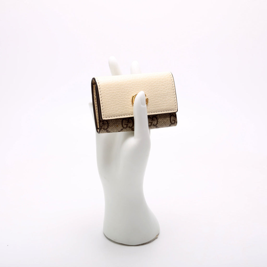 Gucci 456118 Marmont Key Case Cream