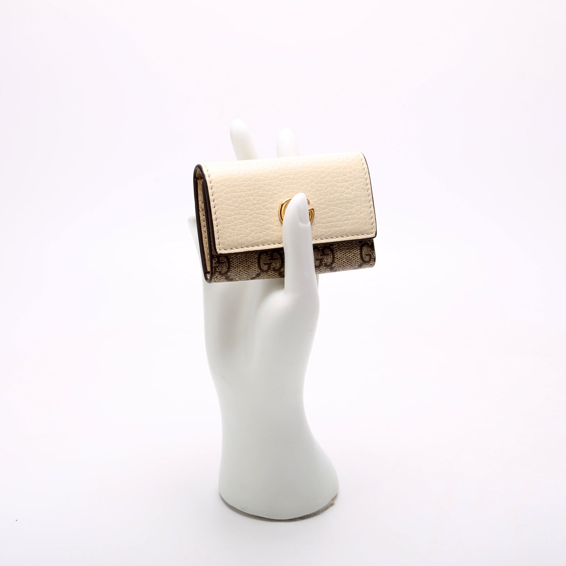 Gucci 456118 Marmont Key Case Cream