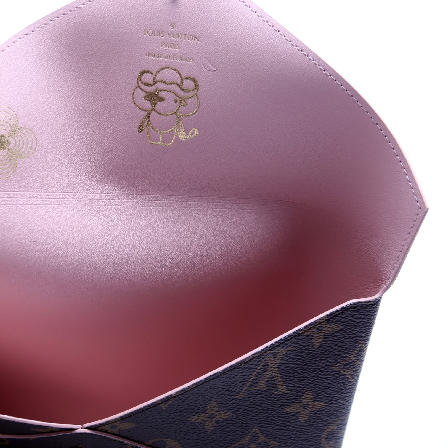 Kirigami Pouch Large Monogram Pink