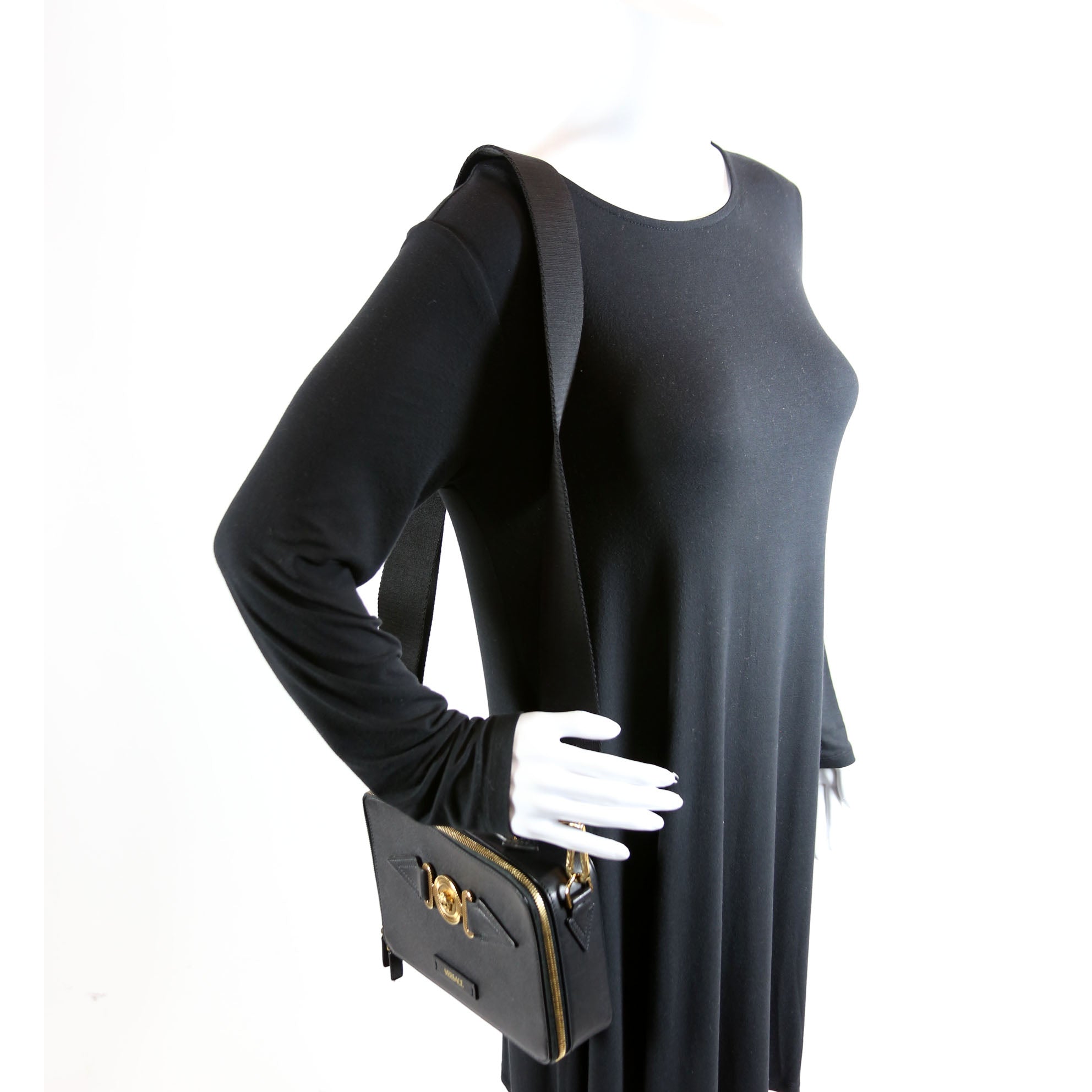 Biggie Top Handle Messenger Black