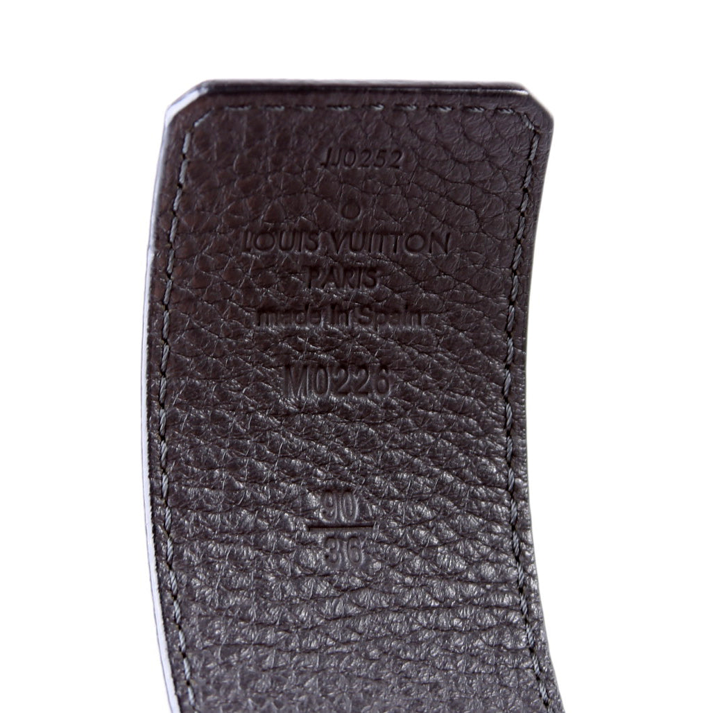 LV Optic 40MM Reversible Leather Belt Size 90/36 Black