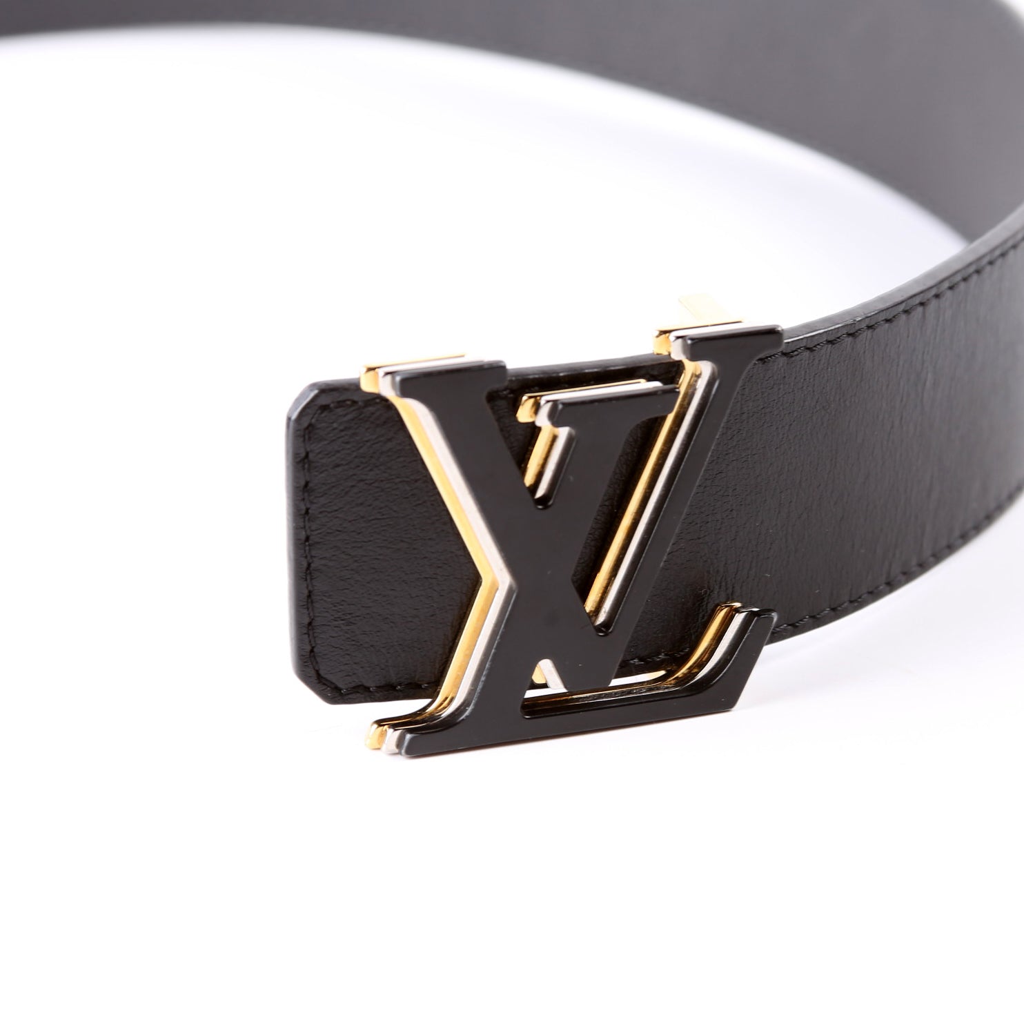 LV Optic 40MM Reversible Leather Belt Size 90/36 Black
