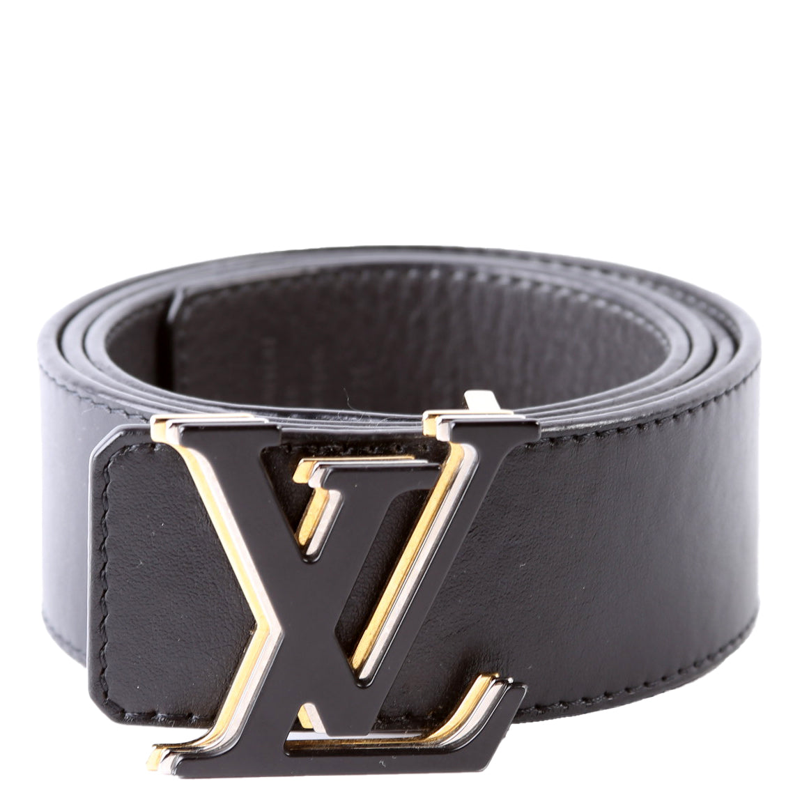 LV Optic 40MM Reversible Leather Belt Size 90/36 Black