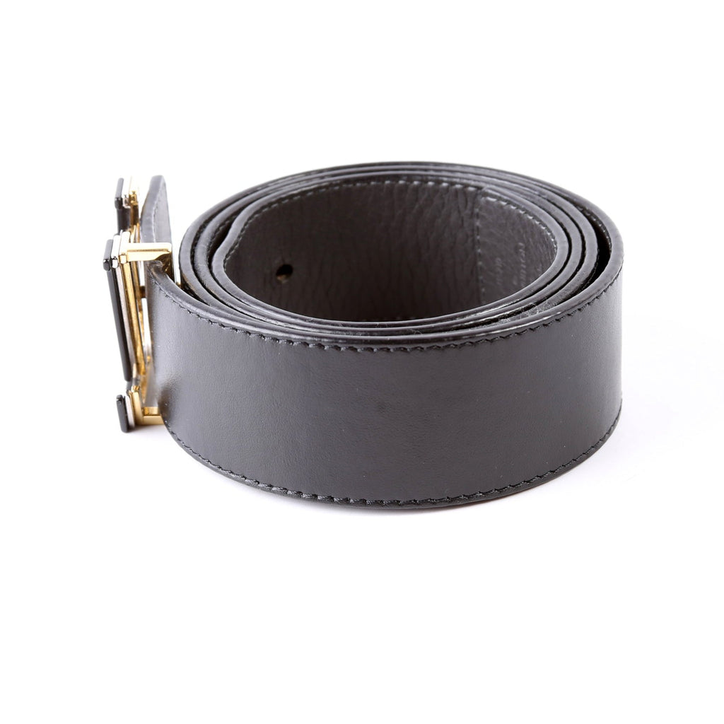 LV Optic 40MM Reversible Leather Belt Size 90/36 Black