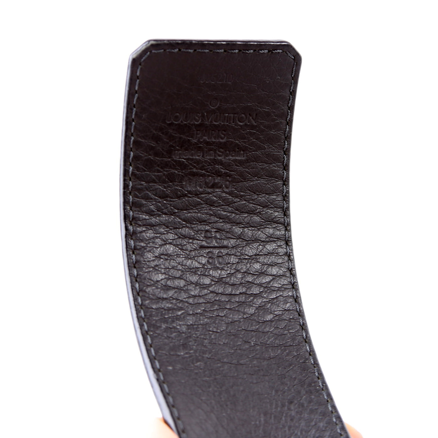 LV Optic 40MM Reversible Leather Belt Size 90/36 Black