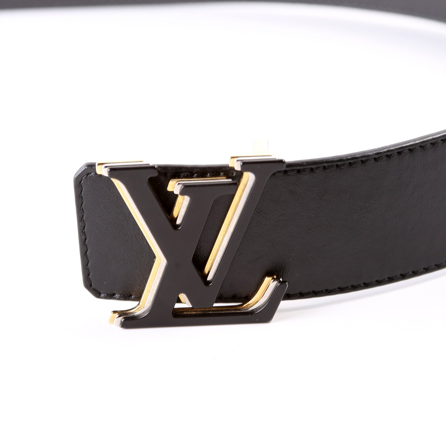 LV Optic 40MM Reversible Leather Belt Size 90/36 Black