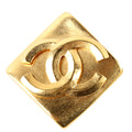 CC Logo Rhombus Brooch Gold