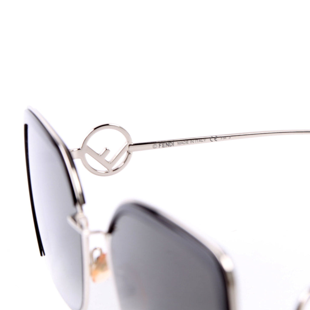 FF 0294/S Square Sunglasses Black/Silver