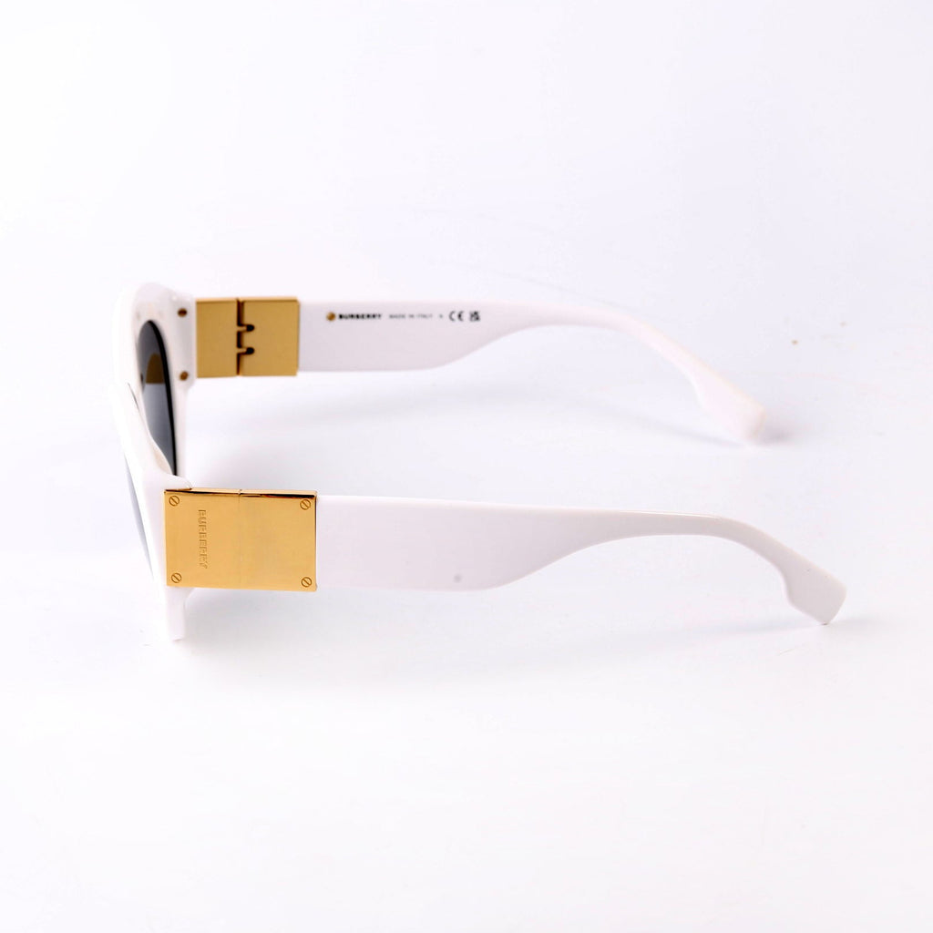B4361 Acetate Cat Eye Sunglasses White