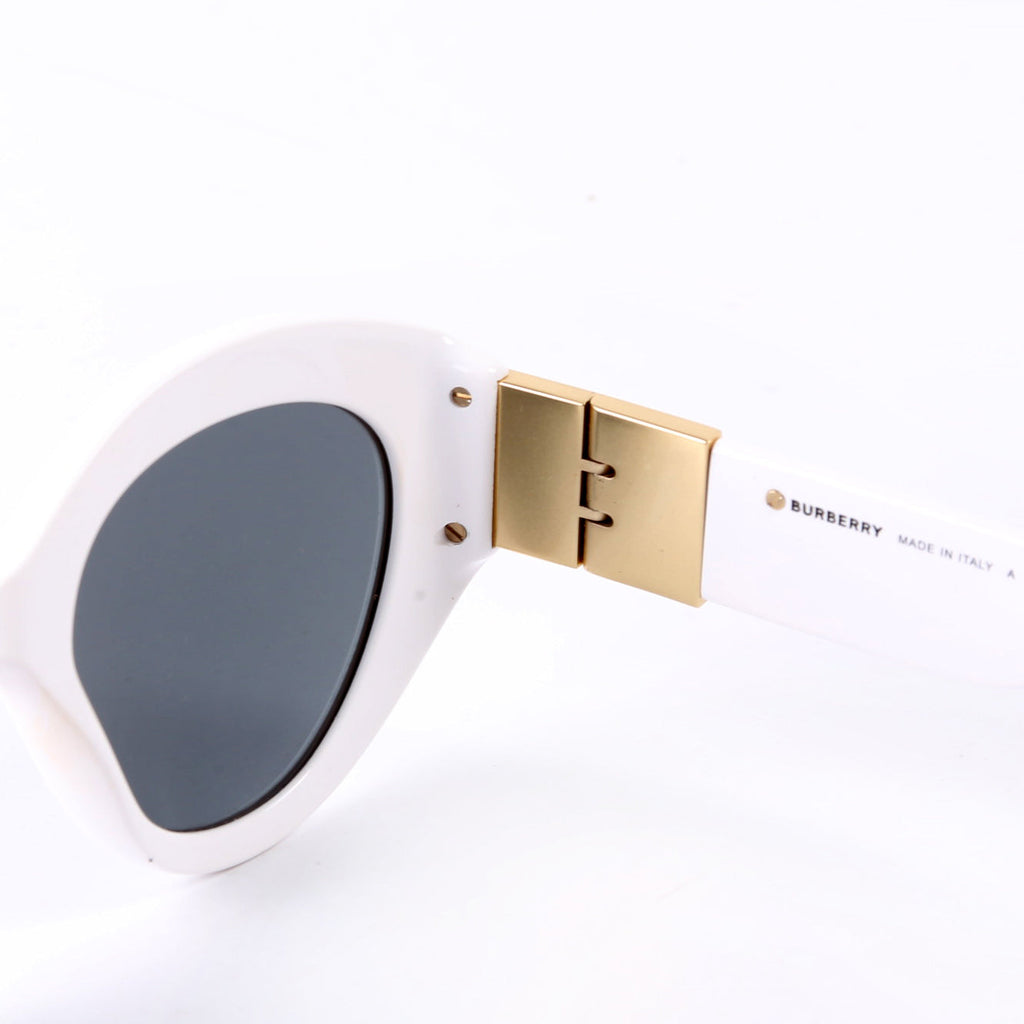 B4361 Acetate Cat Eye Sunglasses White