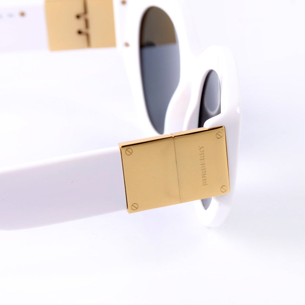 B4361 Acetate Cat Eye Sunglasses White