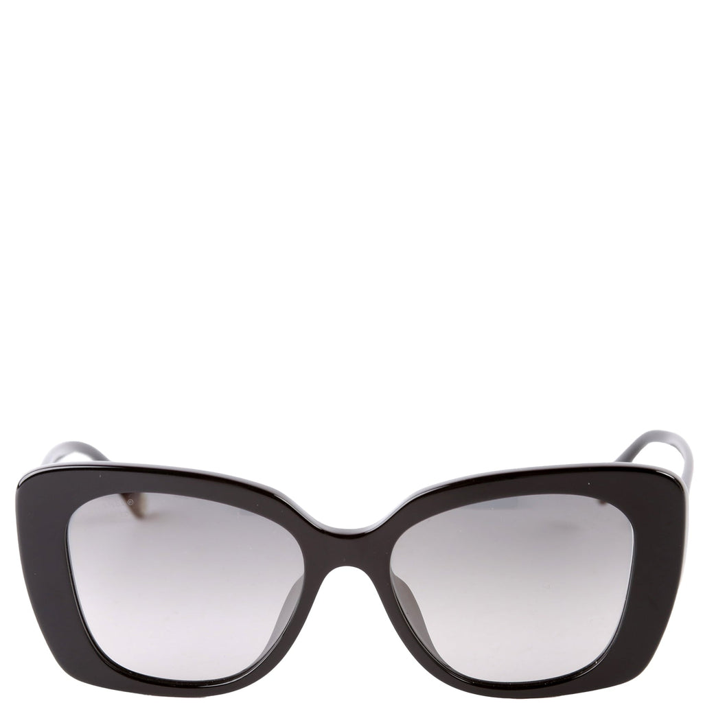5504-A Acetate Square Sunglasses Black