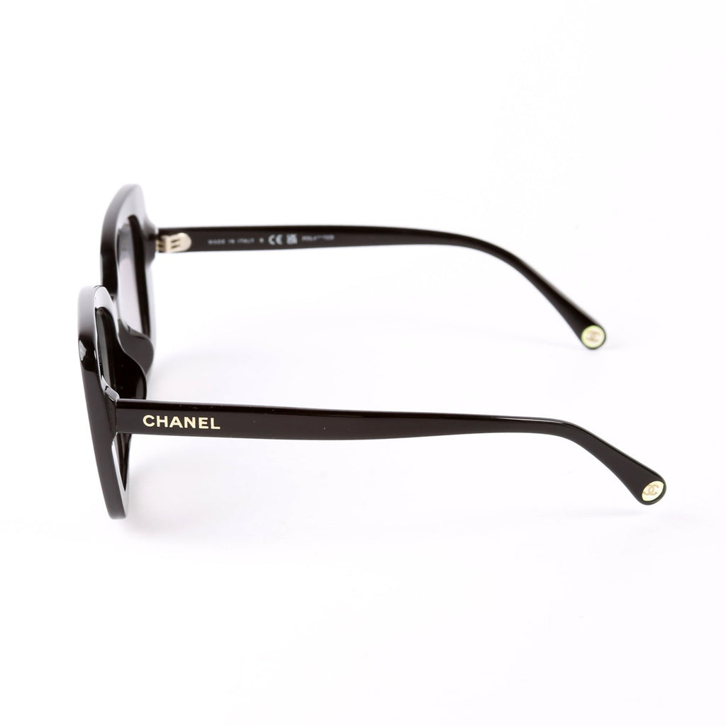 5504-A Acetate Square Sunglasses Black