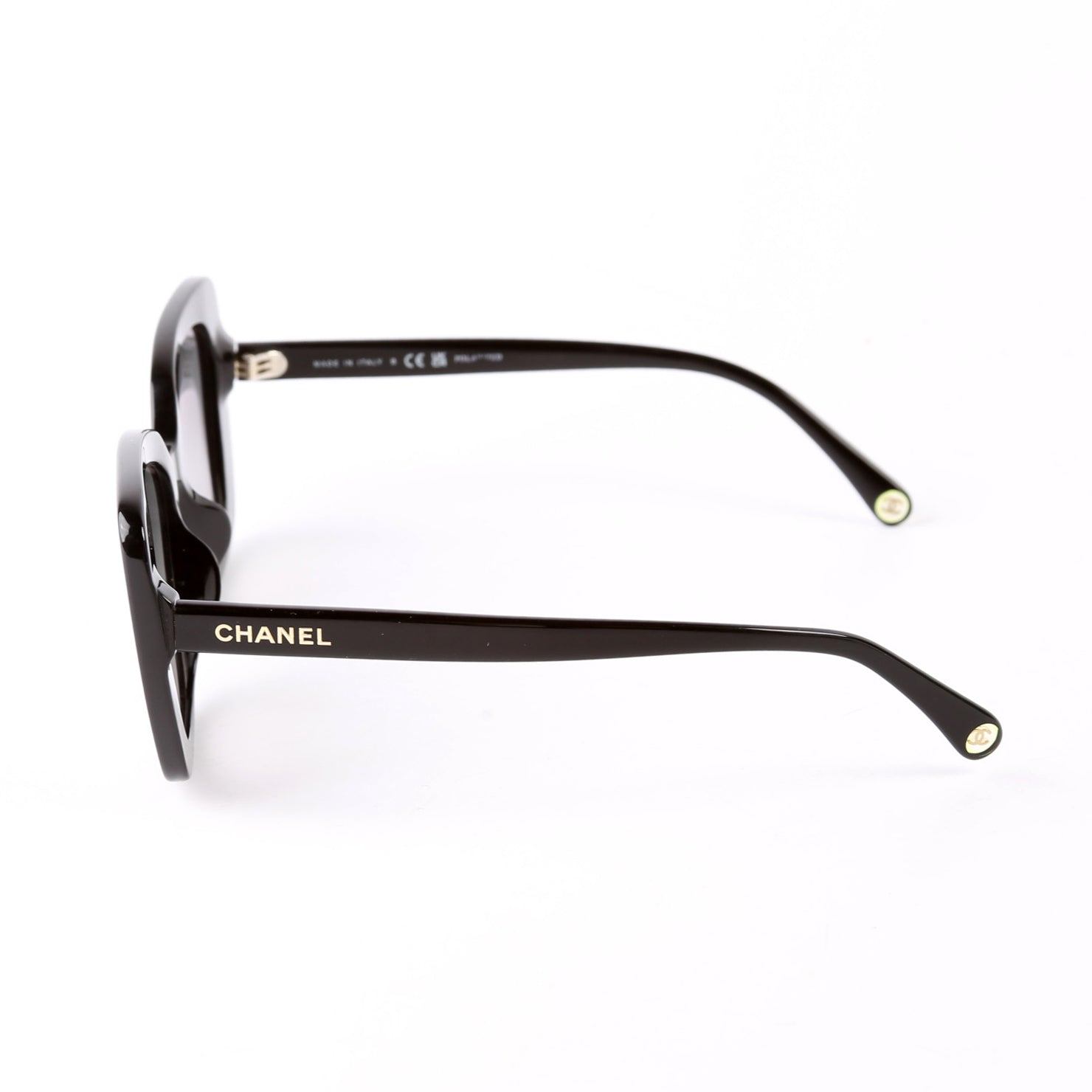 5504-A Acetate Square Sunglasses Black