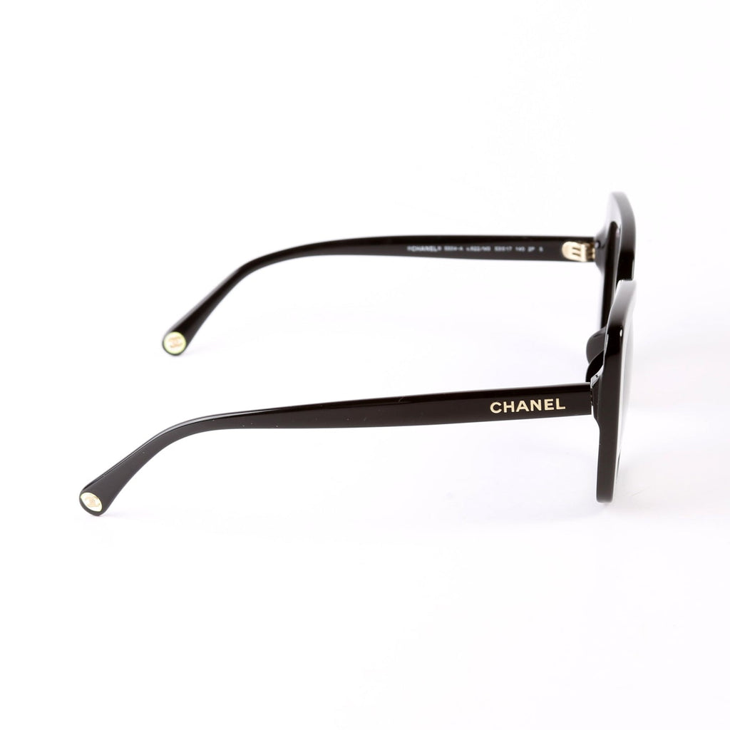 5504-A Acetate Square Sunglasses Black