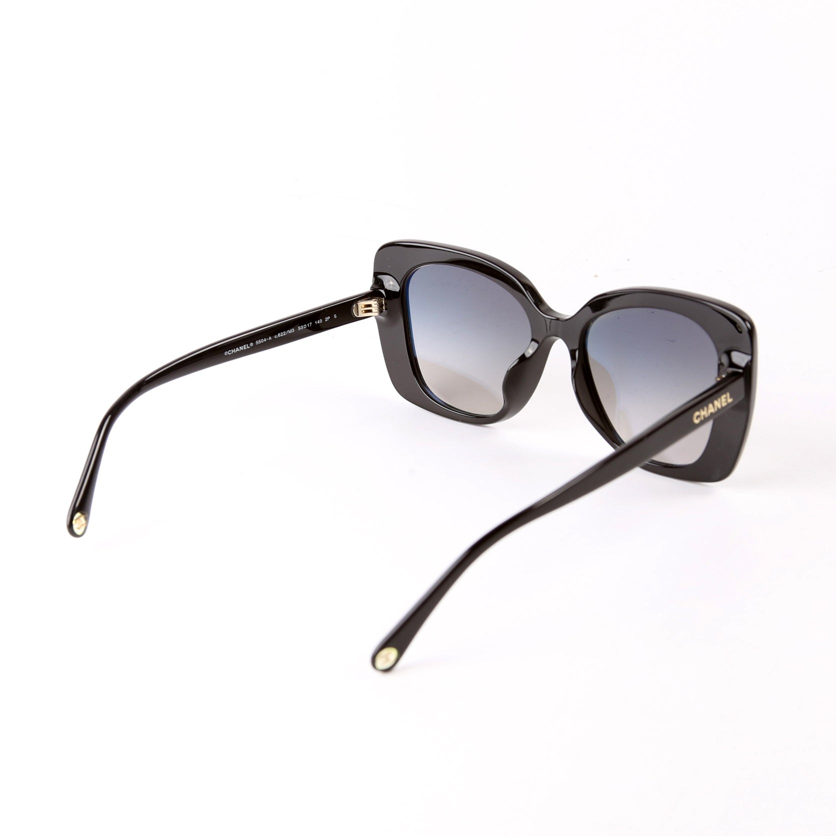 5504-A Acetate Square Sunglasses Black