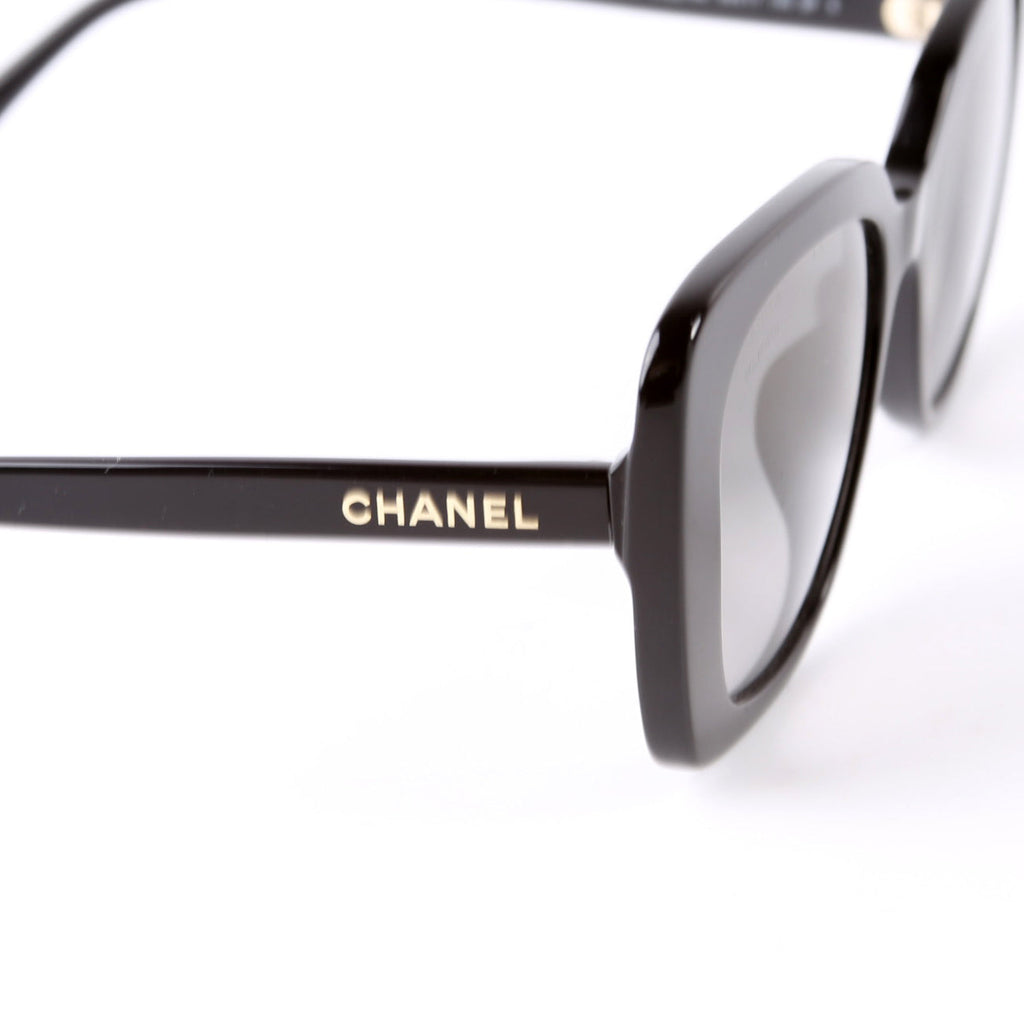 5504-A Acetate Square Sunglasses Black
