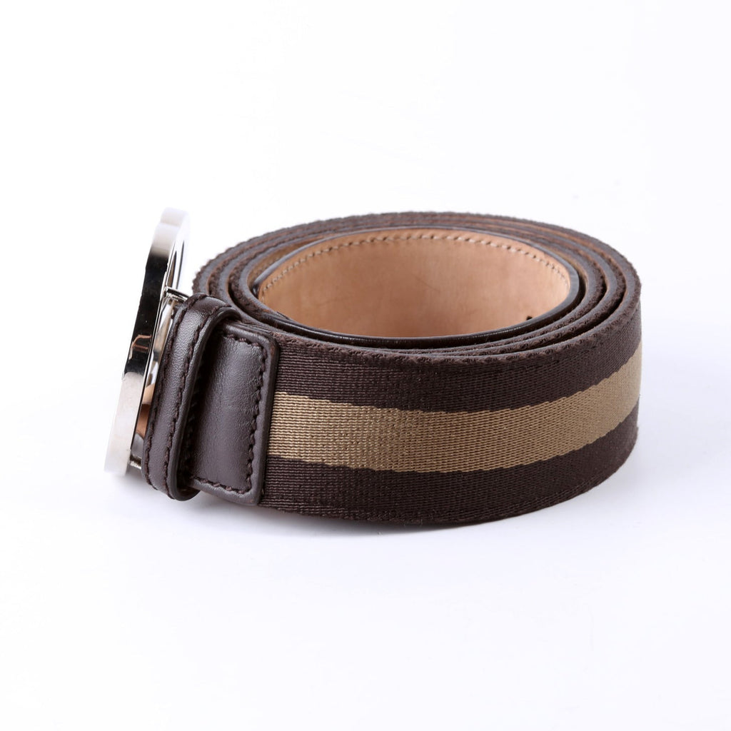 114984 Web Canvas Interlocking G Belt Size 105/42 Brown