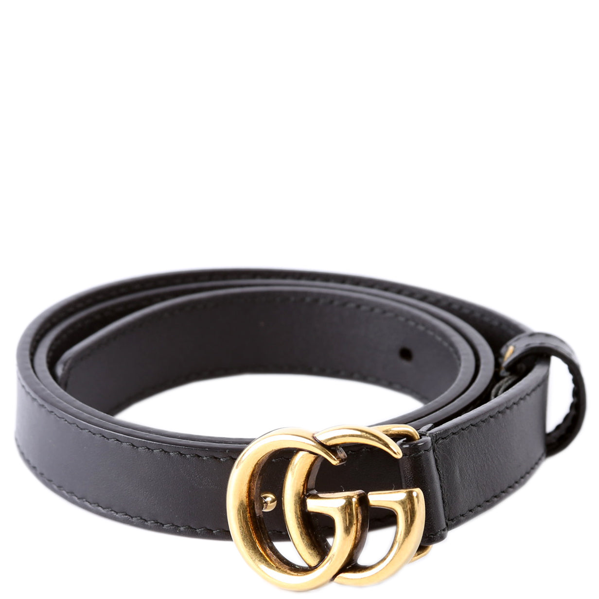 Gucci 409417 GG Marmont Thin Belt Size 65/26 Black