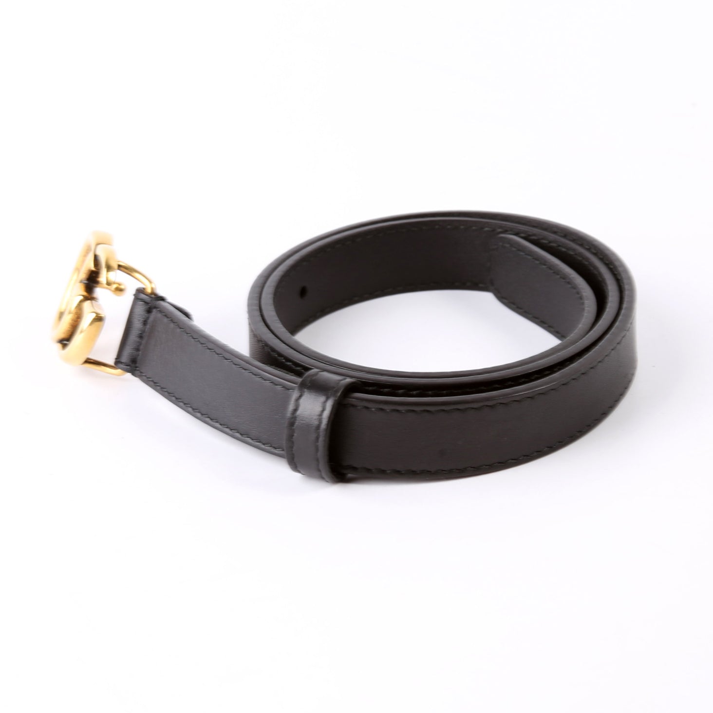 Gucci 409417 GG Marmont Thin Belt Size 65/26 Black