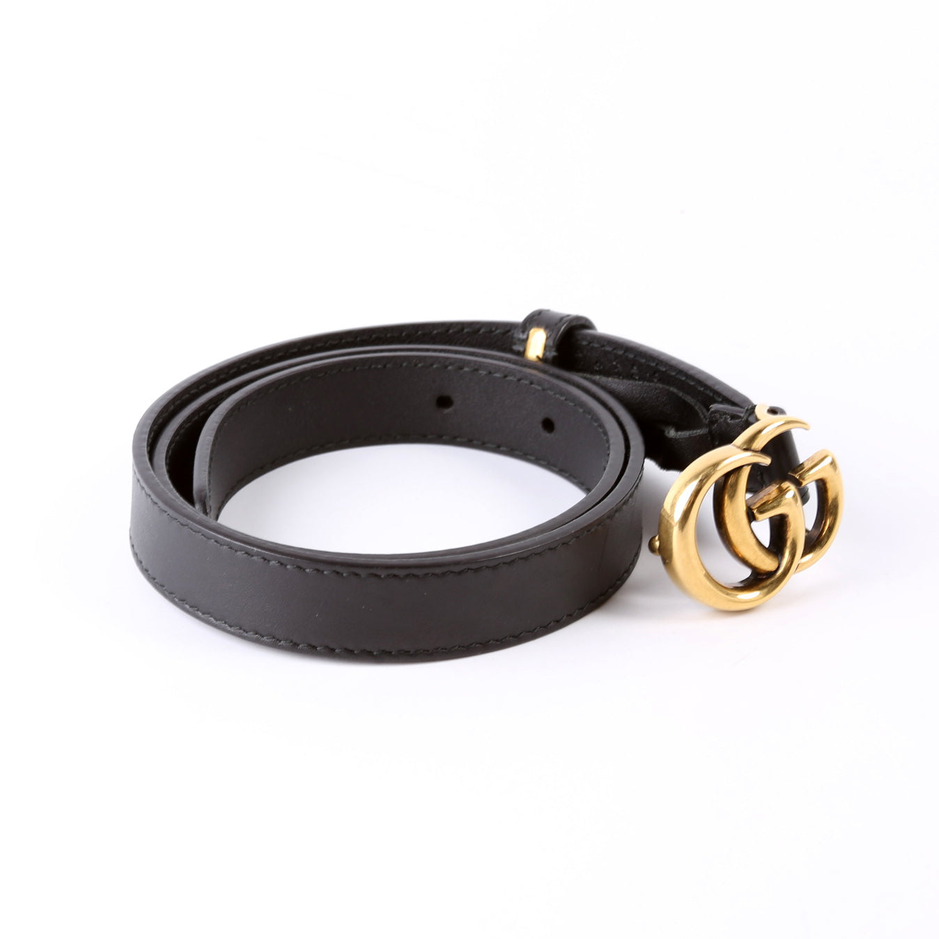 Gucci 409417 GG Marmont Thin Belt Size 65/26 Black