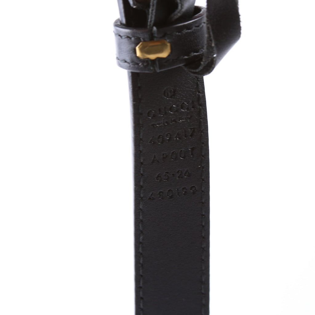 Gucci 409417 GG Marmont Thin Belt Size 65/26 Black