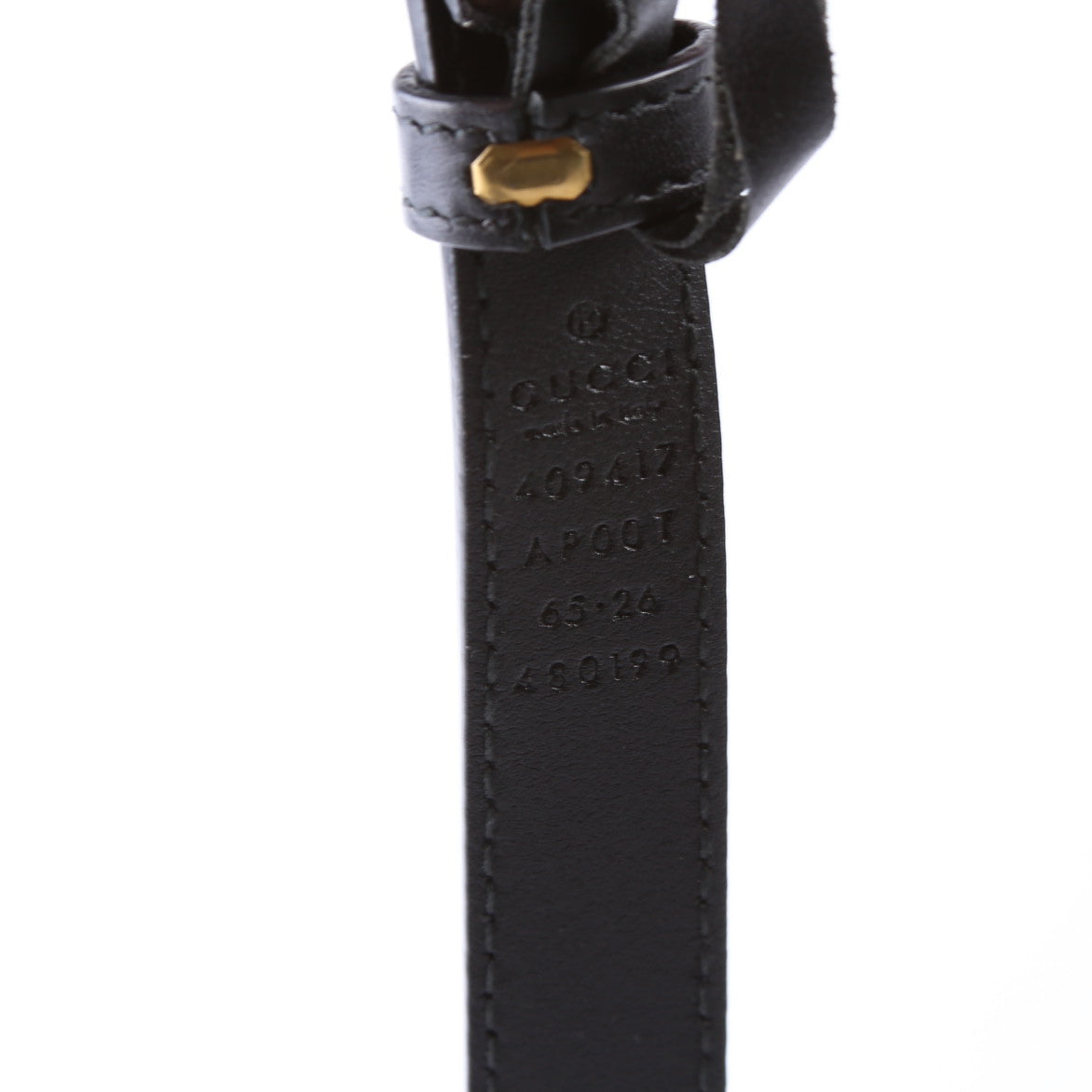 Gucci 409417 GG Marmont Thin Belt Size 65/26 Black