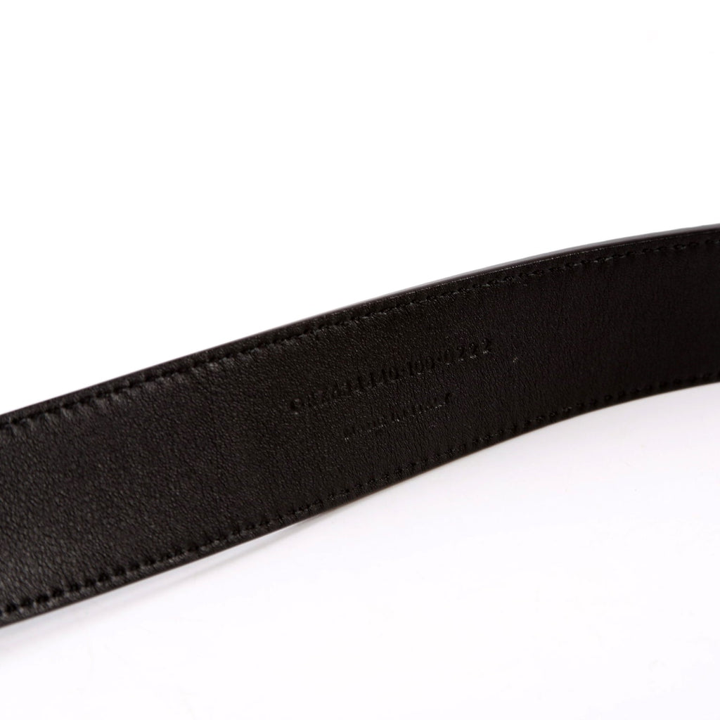 634440 Cassandre YSL Logo Sqaure Buckle Leather Belt Size 100