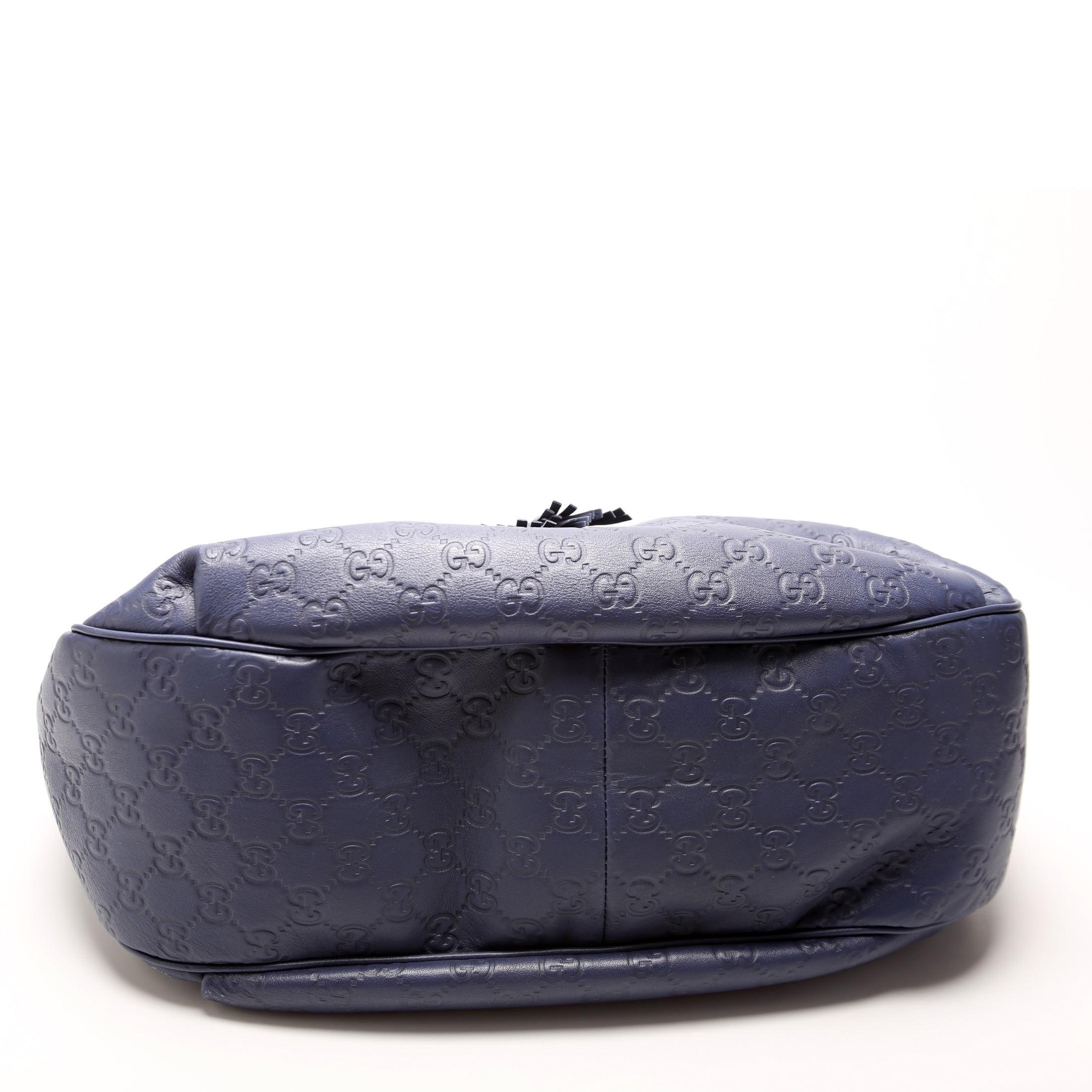 322226 Emily Leather Hobo Blue
