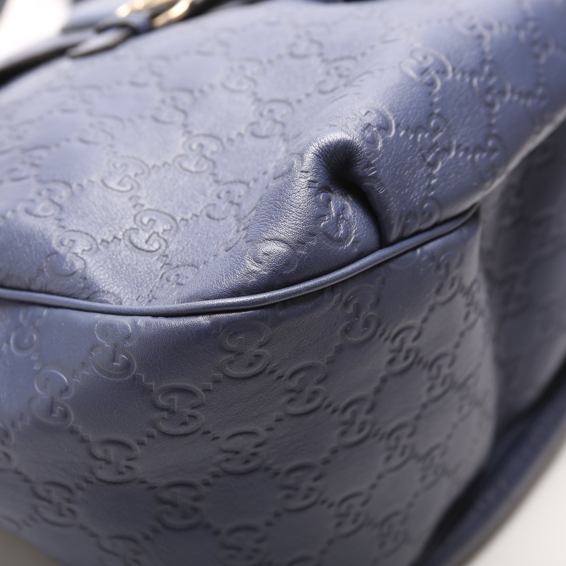 322226 Emily Leather Hobo Blue