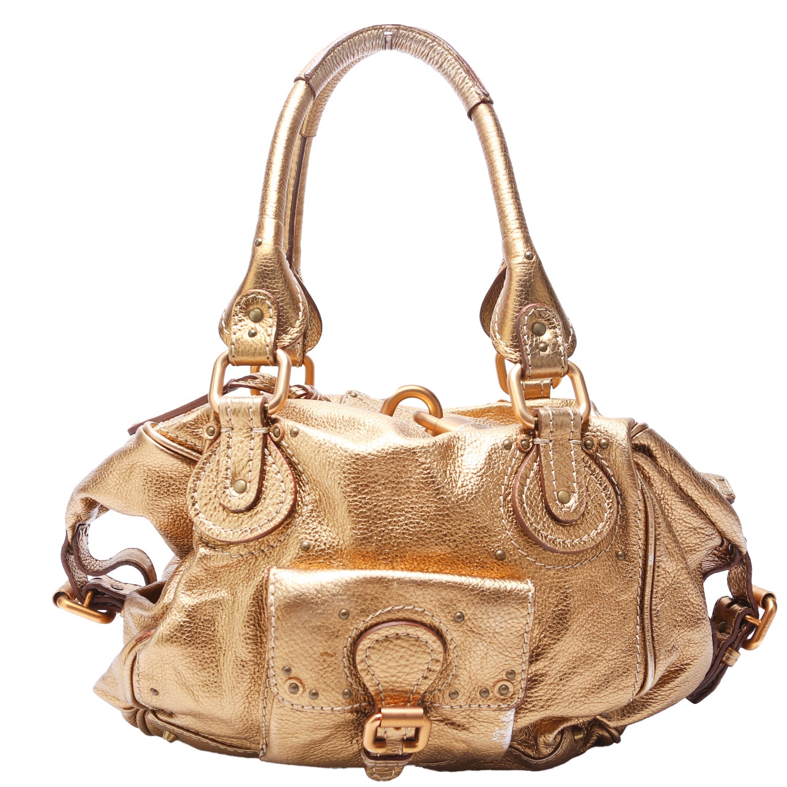 Paddington Shoulder Bag Metallic Gold