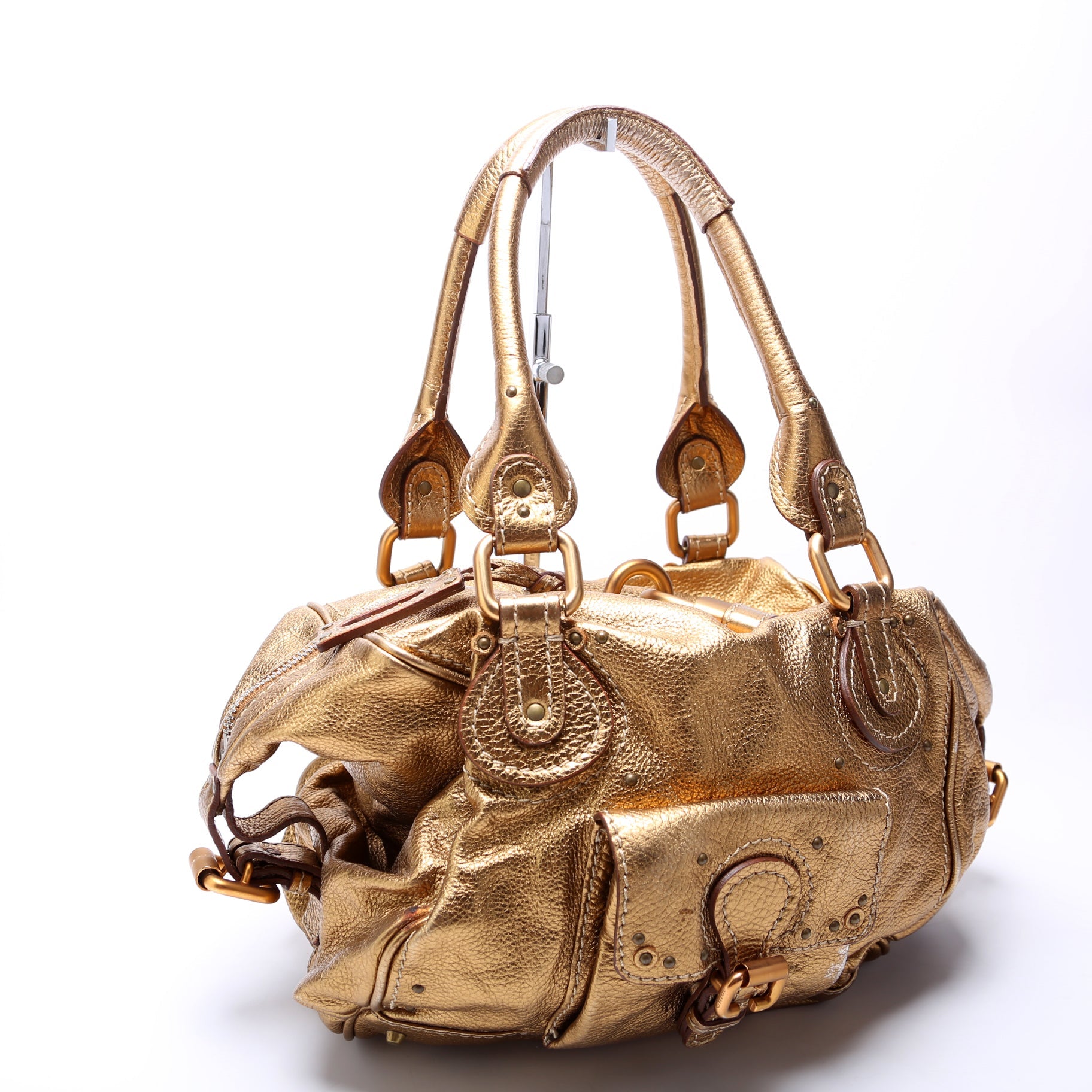 Paddington Shoulder Bag Metallic Gold