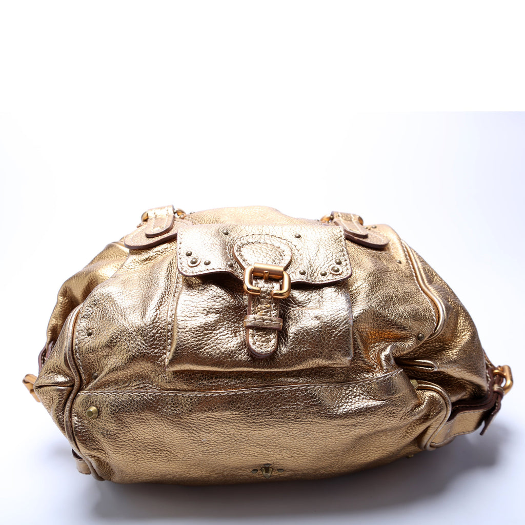 Paddington Shoulder Bag Metallic Gold