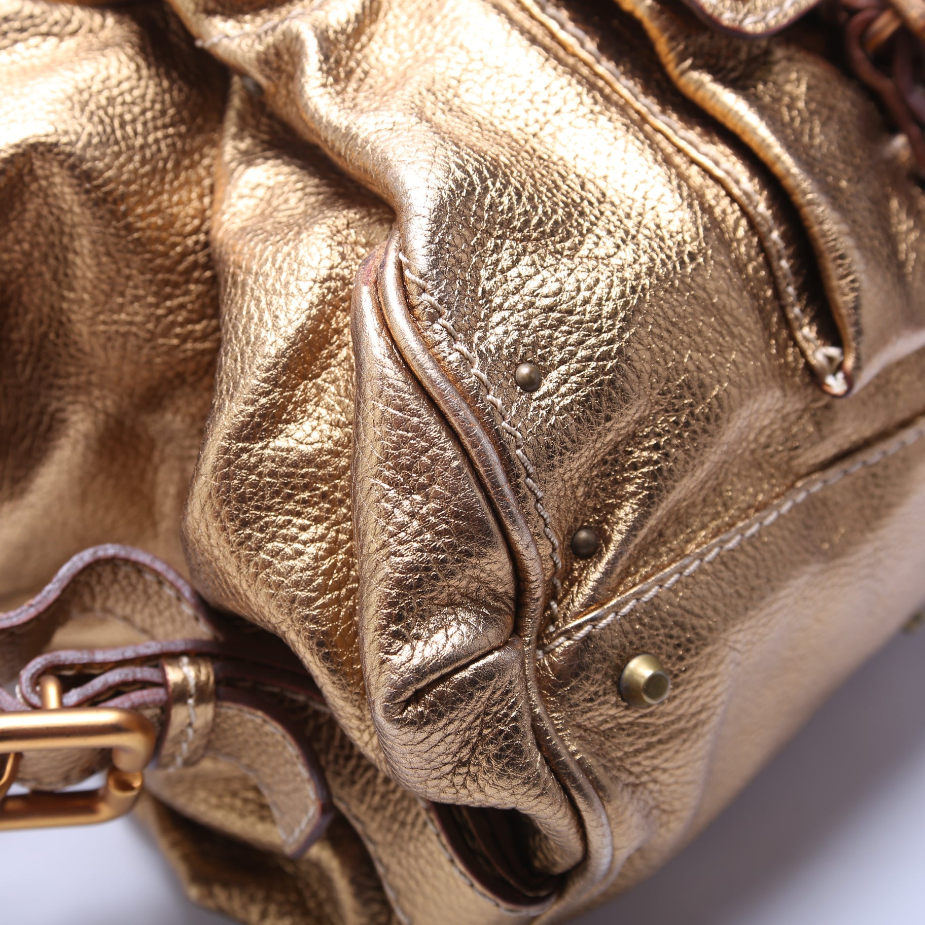 Paddington Shoulder Bag Metallic Gold