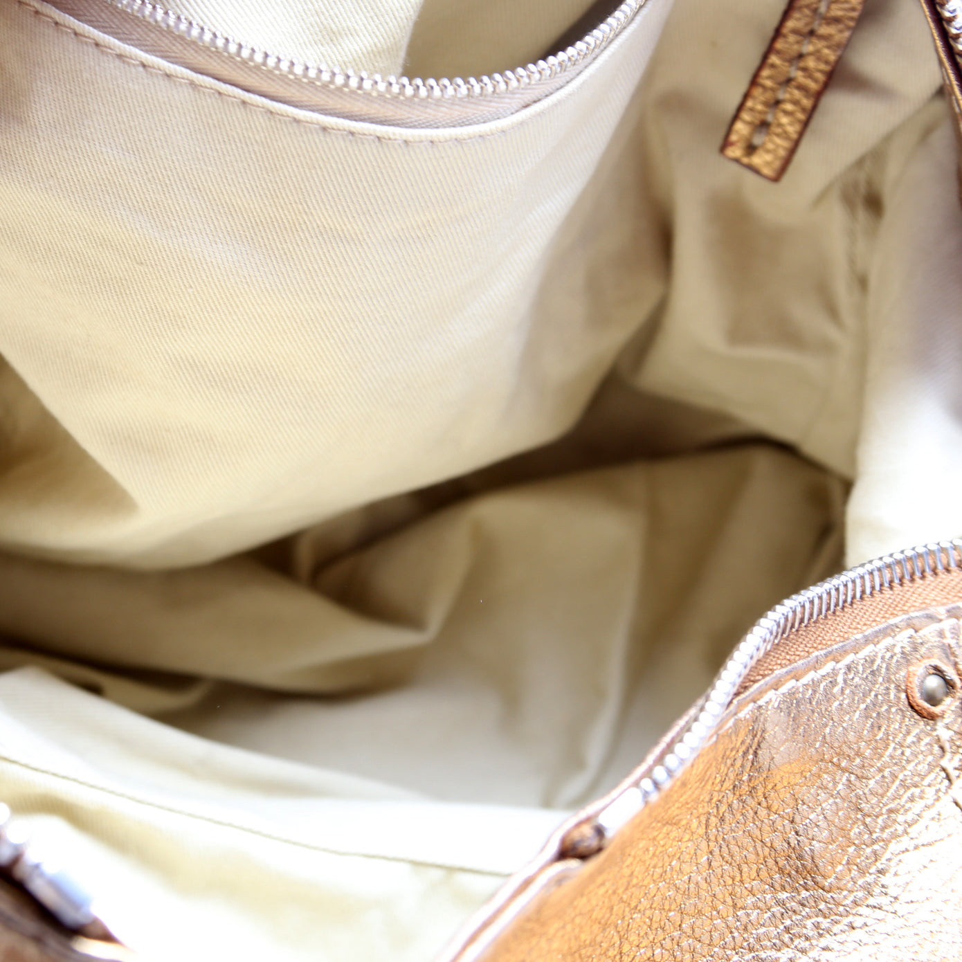 Paddington Shoulder Bag Metallic Gold
