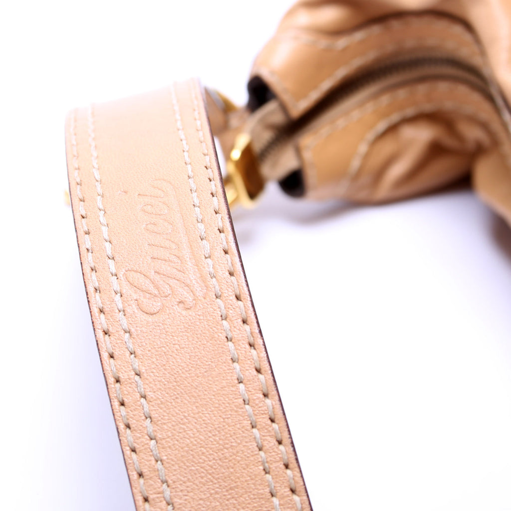 211966 Calfskin Jockey Hobo Large Tan