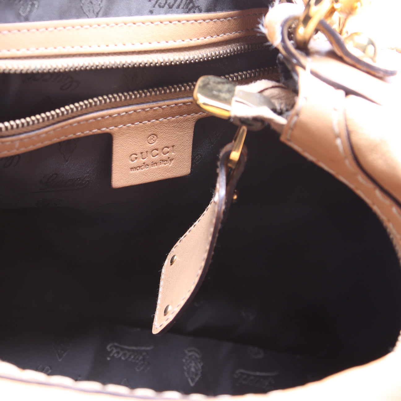 211966 Calfskin Jockey Hobo Large Tan