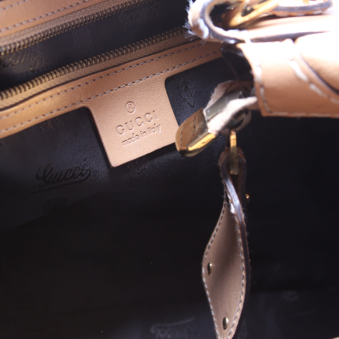 211966 Calfskin Jockey Hobo Large Tan