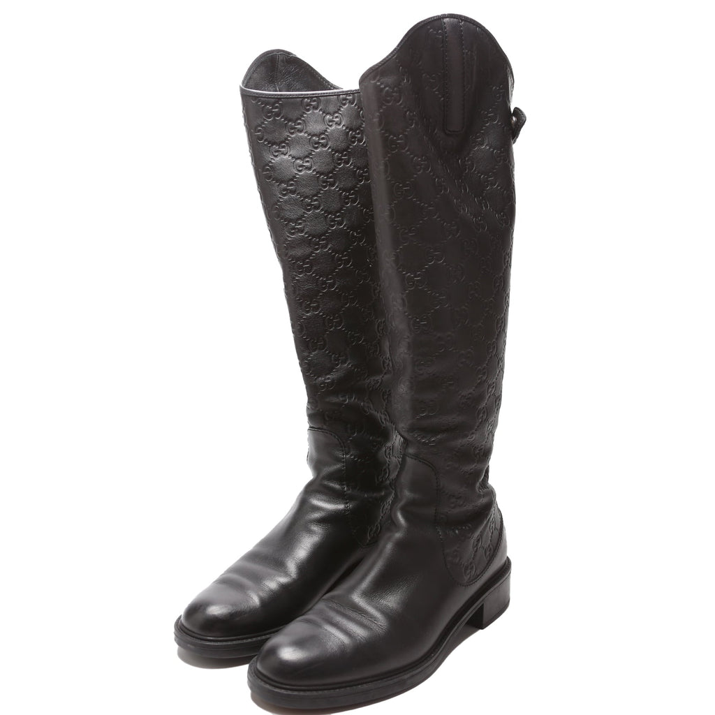 Gccssma Leather Soft Knee High Riding Boots Size 39