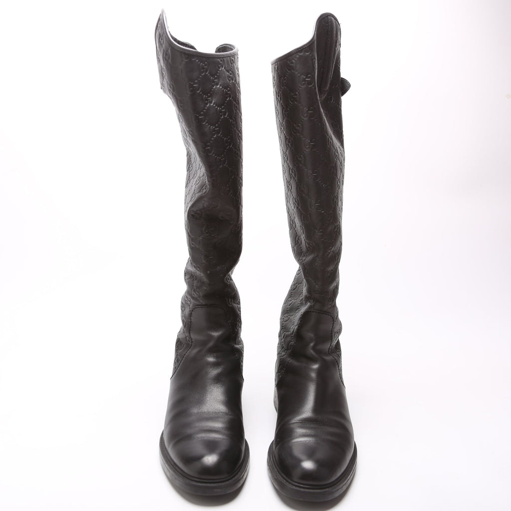 Gccssma Leather Soft Knee High Riding Boots Size 39