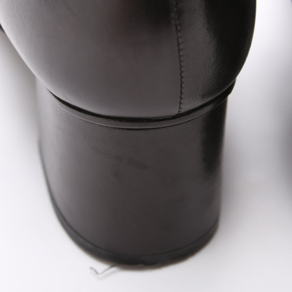 Soho Leather Chain Knee High Boots Size 40