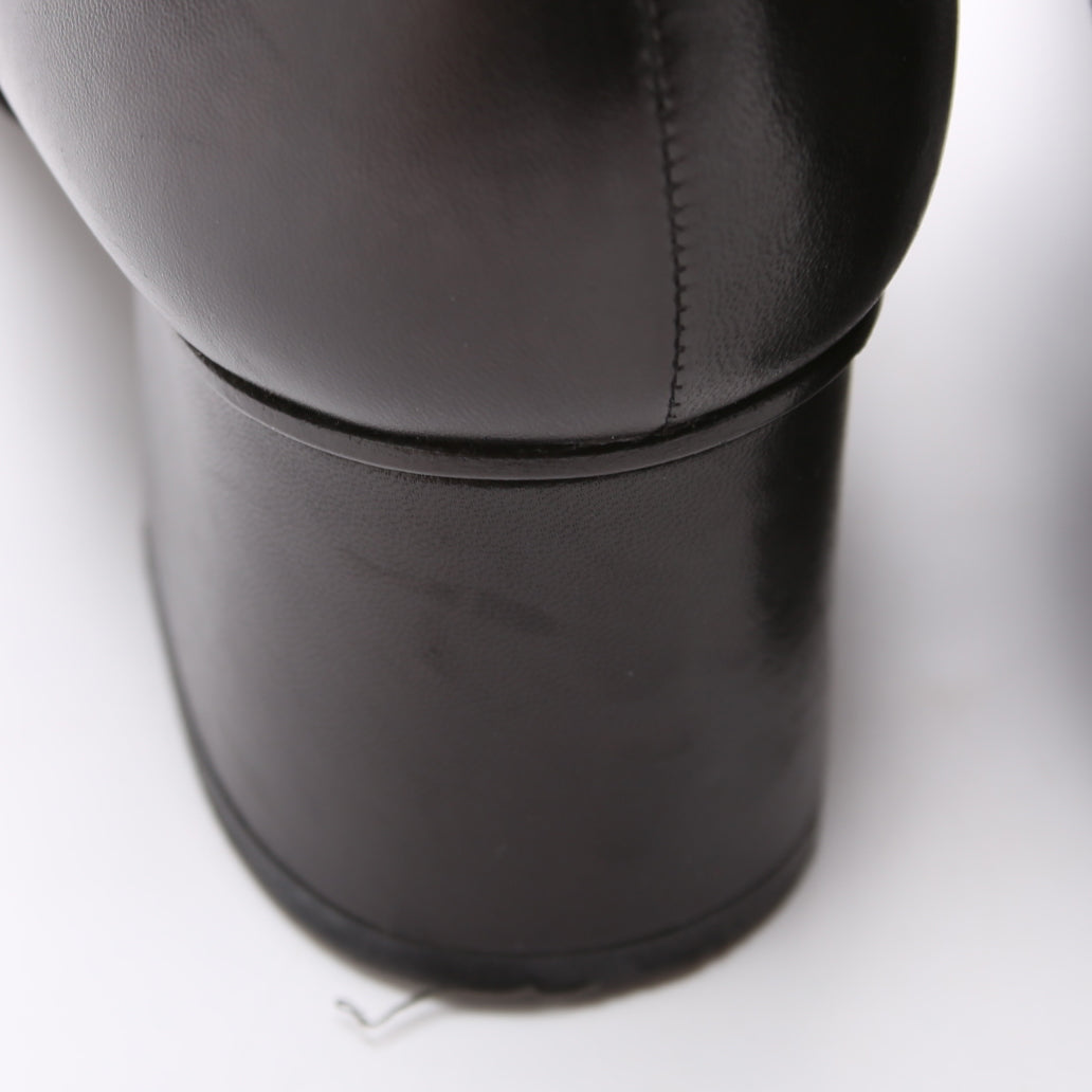 Soho Leather Chain Knee High Boots Size 40